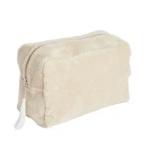 TROUSSE DE TOILETTE EN ÉPONGE BAMBOU BISCUIT
