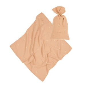 LANGE WABI-SABI EN DOUBLE GAZE DE COTON LAVÉ POWDER PINK BLOSSOM