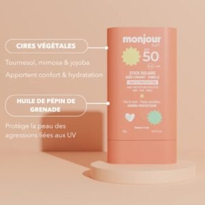 STICK SOLAIRE INVISIBLE SPF50 - À PARTIR DE 6 MOIS - MONJOUR