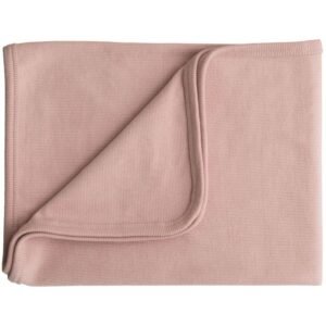 COUVERTURE CÔTELÉE 100% COTON BLUSH
