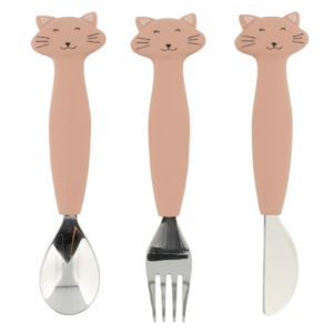 COUVERTS 3 PIÈCES EN SILICONE MRS.CAT