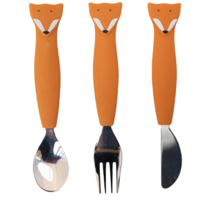 COUVERTS 3 PIÈCES EN SILICONE MR.FOX