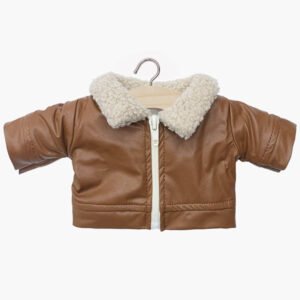BLOUSON ARTHUR SIMILI CUIR MARRON