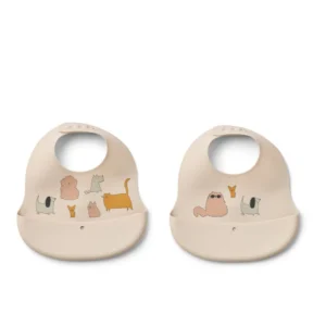 LOT DE 2 BAVOIRS CHATS ET CHIENS