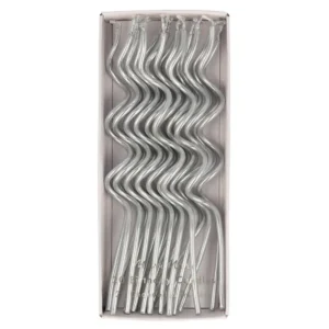 BOUGIES D'ARGENT SWIRLY (X20)