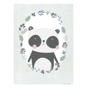 AFFICHES POUR CHAMBRE D'ENFANTS - PANDA MINT - A3