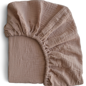 DRAP HOUSSE EN MOUSSELINE DE COTON - NATURAL