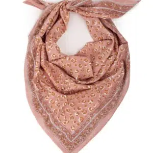 GRAND FOULARD LÉOPARD - BENGAL BLUSH