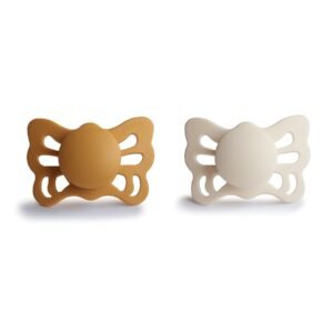 SUCETTE BUTTERFLY SILICONE T2 - HONEY GOLG/CREAM